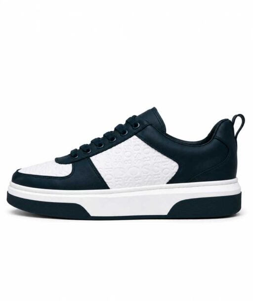 hugo boss leather lace-up trainers / w&b