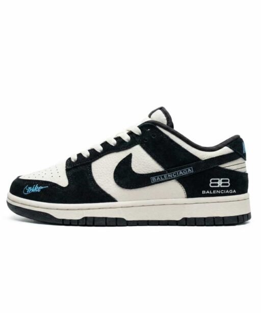 Nike SB Dunk Low x Balenciaga Black White sneakers at EG KICKS Egypt