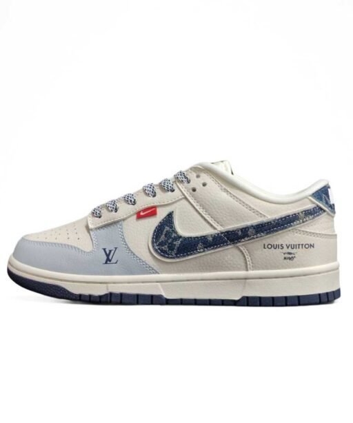 Nike SB Dunk Low x Louis Vuitton Sky Blue Navy sneakers at EG KICKS Egypt