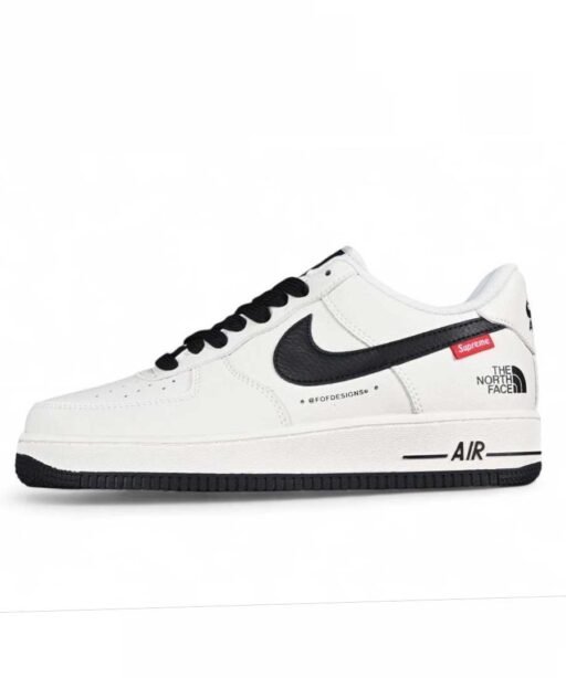 North Face Supreme Air Force 1 White Black sneakers at EG KICKS Egypt